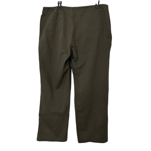 Eileen Fisher Olive Green Heavy Ponte Knit Straight Leg Stretch  Pants Size XL - Picture 2 of 7